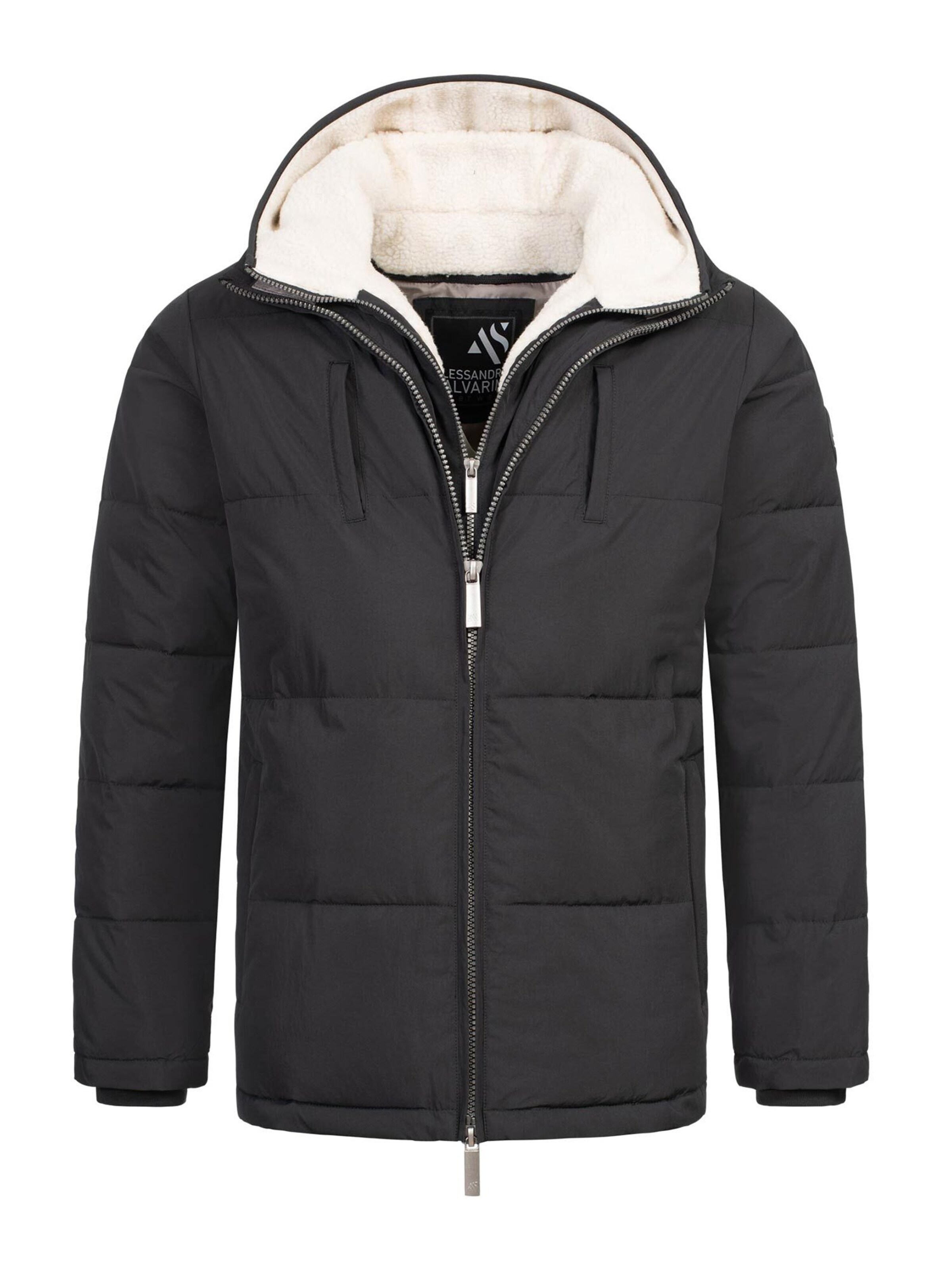 Alessandro Salvarini Winterjas 'AS457' in Zwart