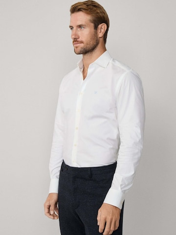 Hackett London Slim Fit Hemd 'ESS' in Weiß