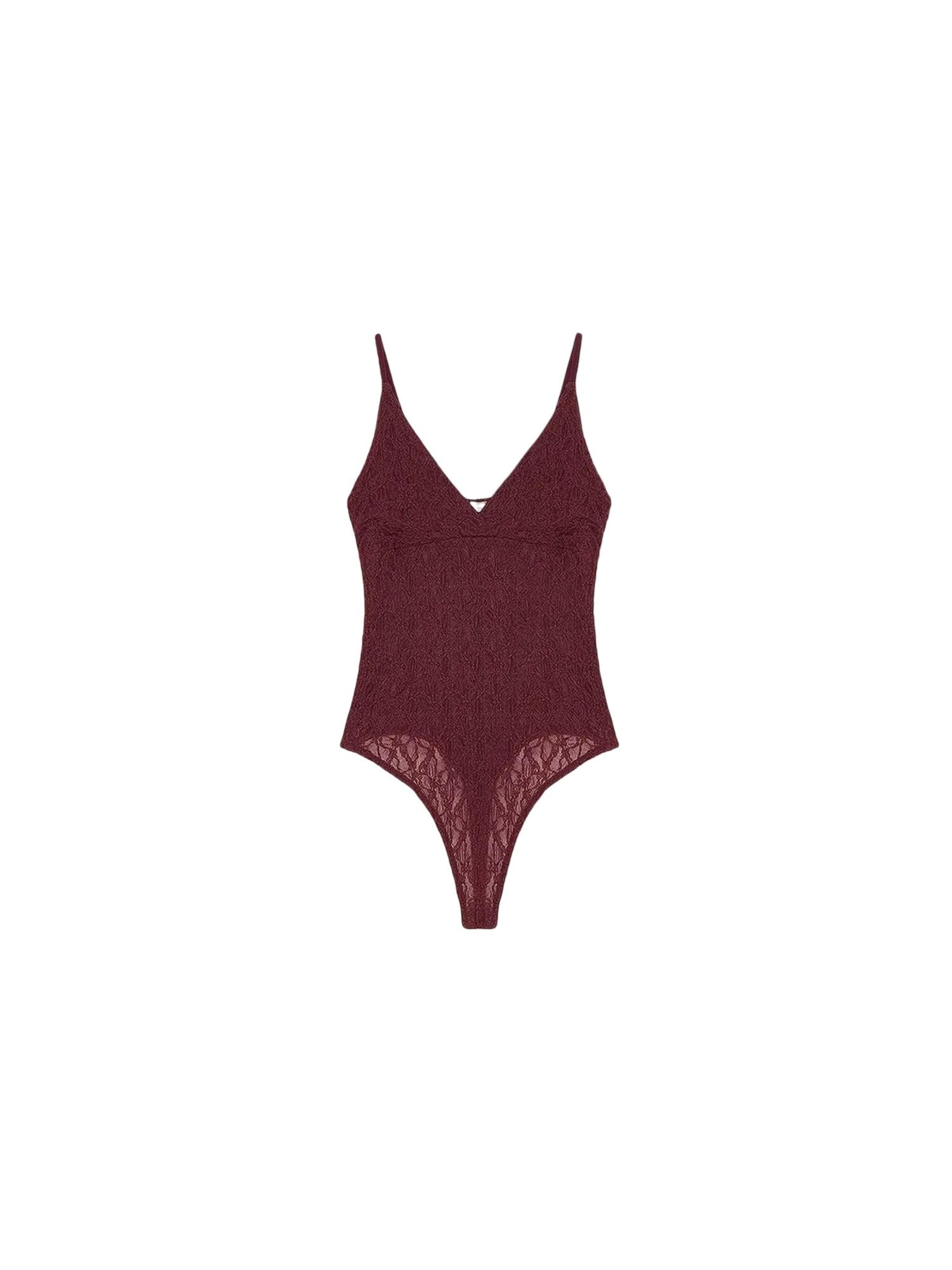 Dilvin Bodysuit 'Blusen' in Red: front