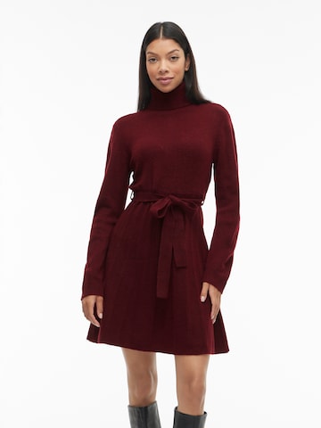 Robes en maille 'VITRINE' VILA en rouge : devant