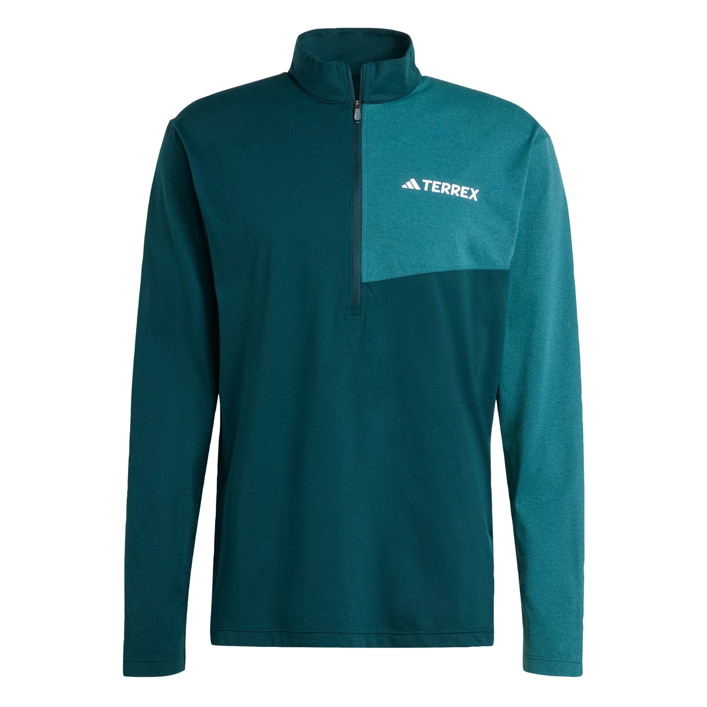 ADIDAS TERREX - Camiseta funcional 'Multi Climacool 1/2 Zip Long Sleeve' en verde: frente