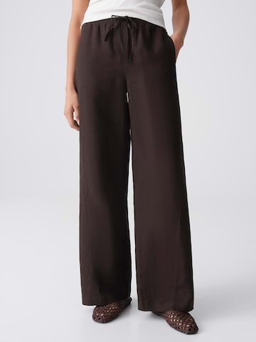 OPUS Wide Leg Hose 'Mileni Resort' in Braun: Vorderseite