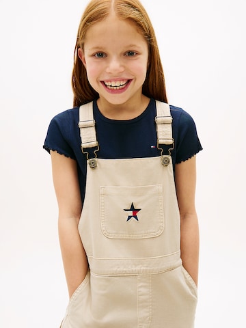 TOMMY HILFIGER Wide Leg Latzhose in Beige