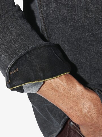 Jan Vanderstorm Comfort fit Button Up Shirt 'Olavik' in Black