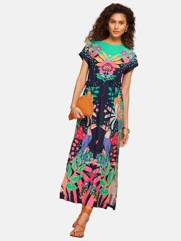 Rochie de la love & roses pe albastru: față