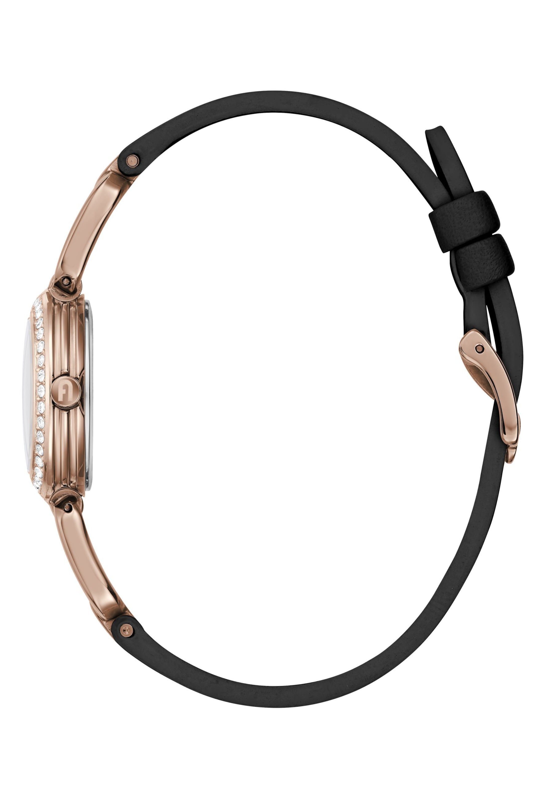 FURLA Analoguhr 'Arco Chain' in Schwarz