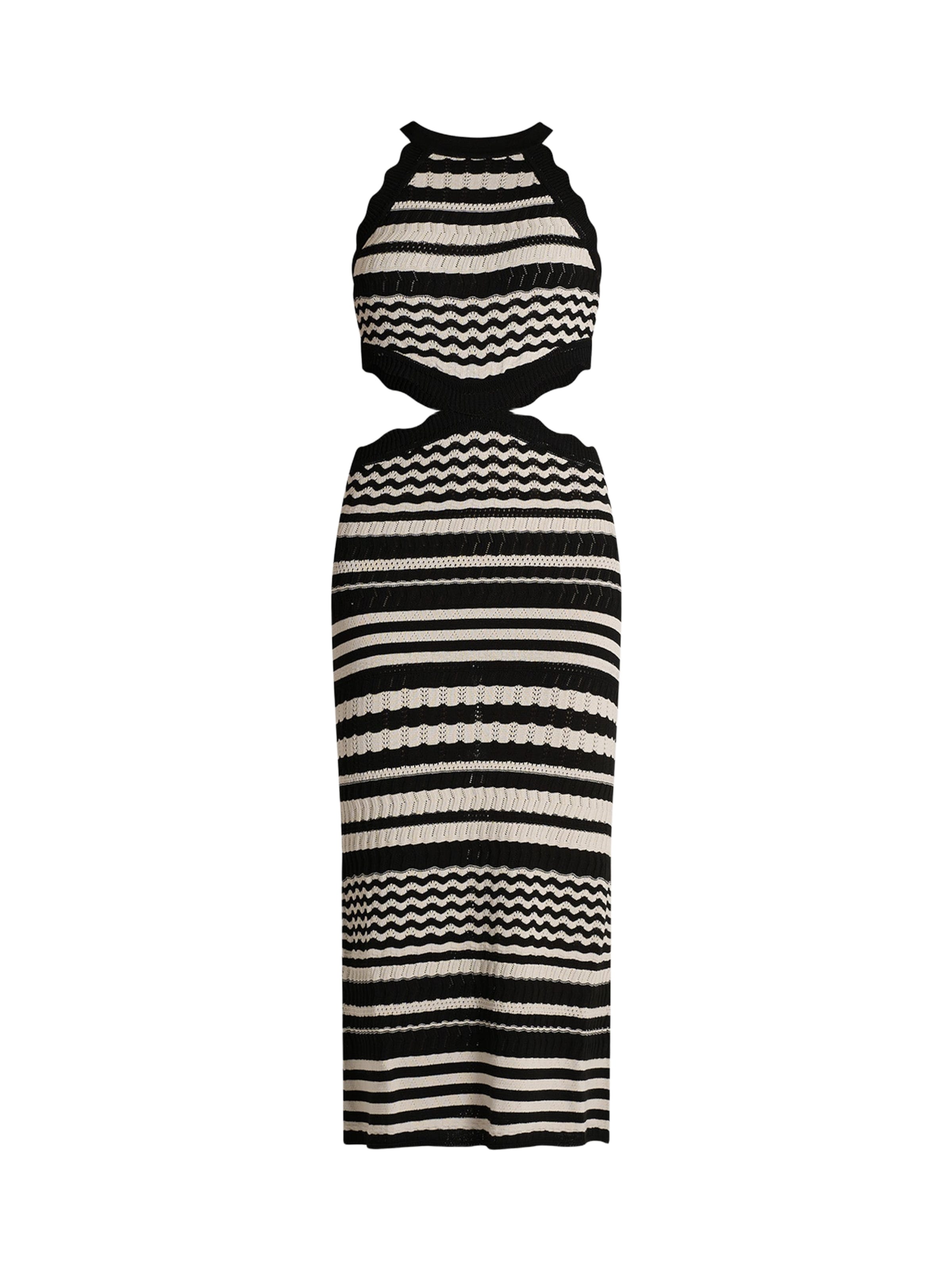 Robes en maille AKEP en noir : devant
