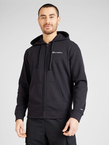 Veste de survêtement Champion Authentic Athletic Apparel en noir : devant