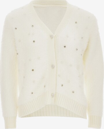 Cardigan swirly en blanc : devant