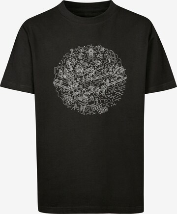 T-Shirt 'Star Wars Christmas Death Star Todesstern Weihnachten' F4NT4STIC en noir : devant