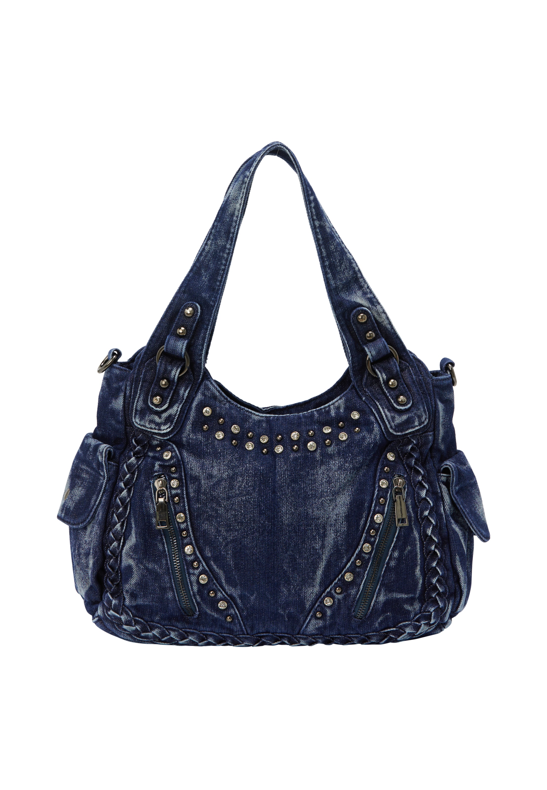 Sac bandoulière myMo ROCKS en bleu : devant