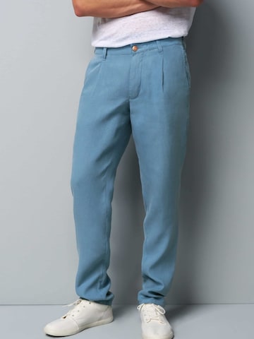 MEYER Slim fit Chino Pants in Blue: front