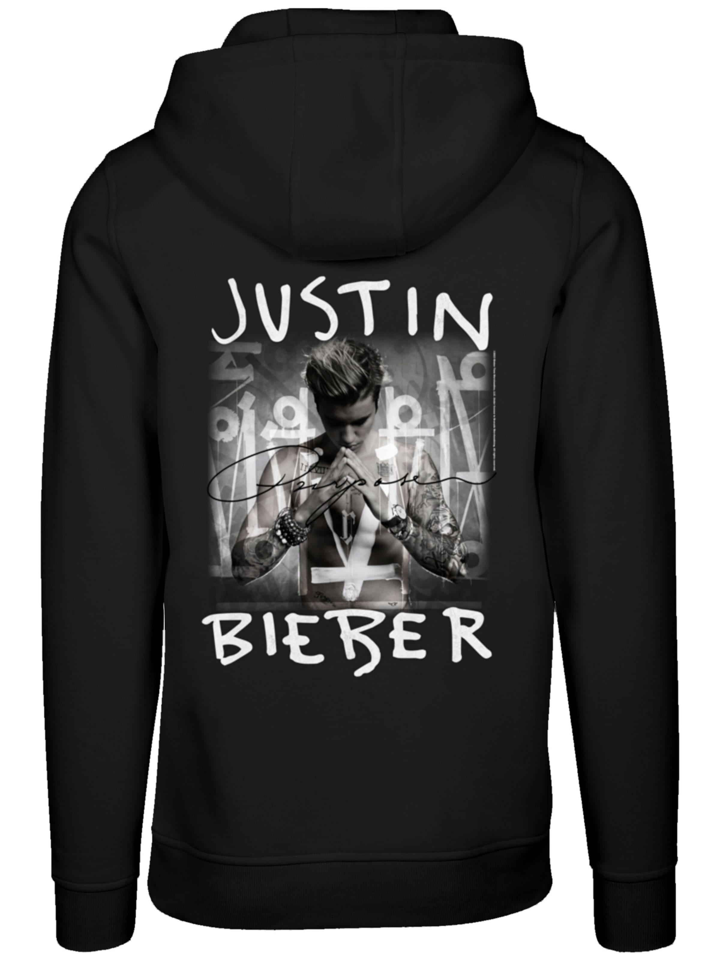 F4NT4STIC Sweatshirt 'Justin Bieber' in Schwarz: Vorderseite