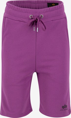 ALPHA INDUSTRIES Trousers in Purple: front