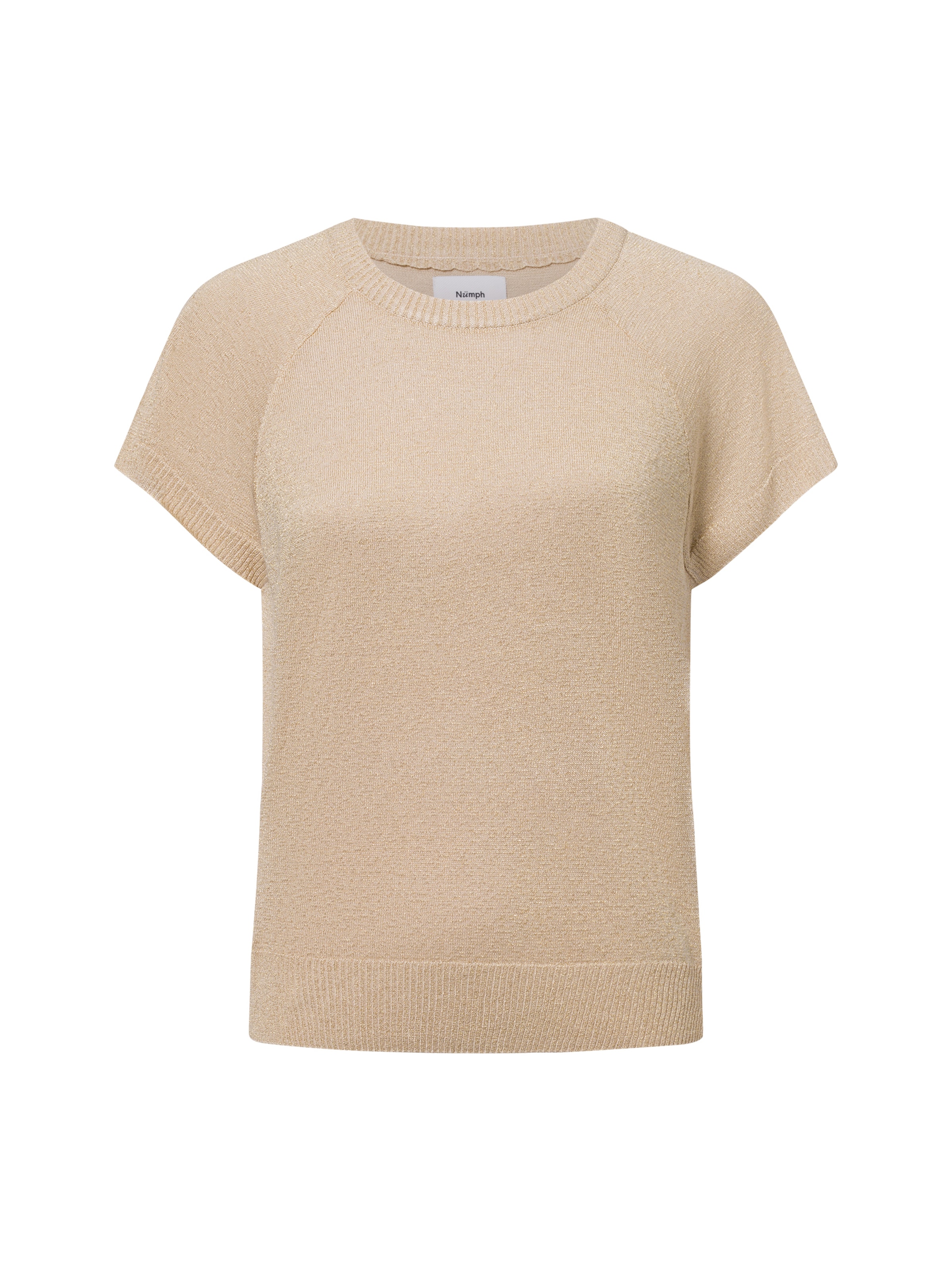 NÜMPH Trui ' Nuflounce Darlene ' in Beige: voorkant