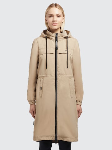 khujo Ανοιξιάτικο και φθινοπωρινό παλτό 'VOYA4' σε μπεζ: μπροστά