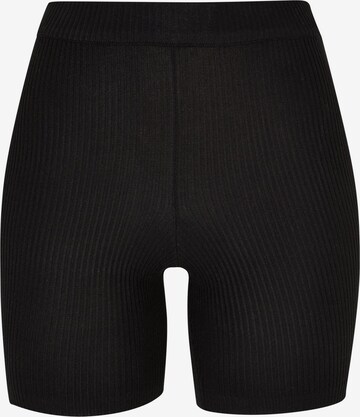 Urban Classics Skinny Trousers in Black: front