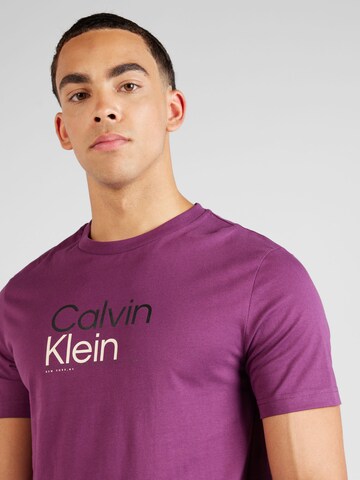 purpurinė Calvin Klein Marškinėliai
