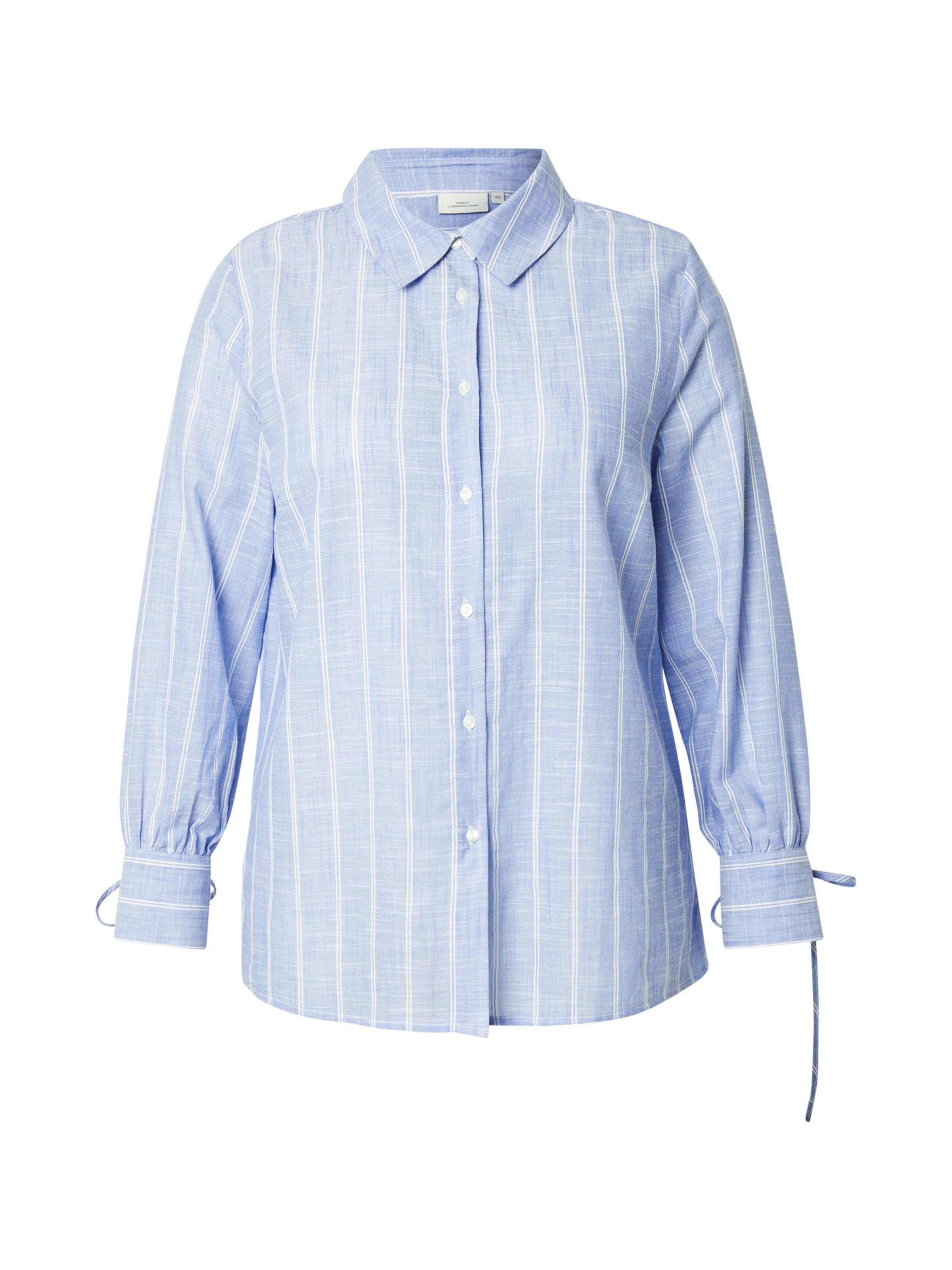 ONLY Carmakoma Blouse 'CARCattalina' in de kleur Duifblauw / Wit, Productweergave