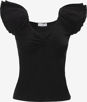 juoda Influencer Palaidinė be rankovių: priekis