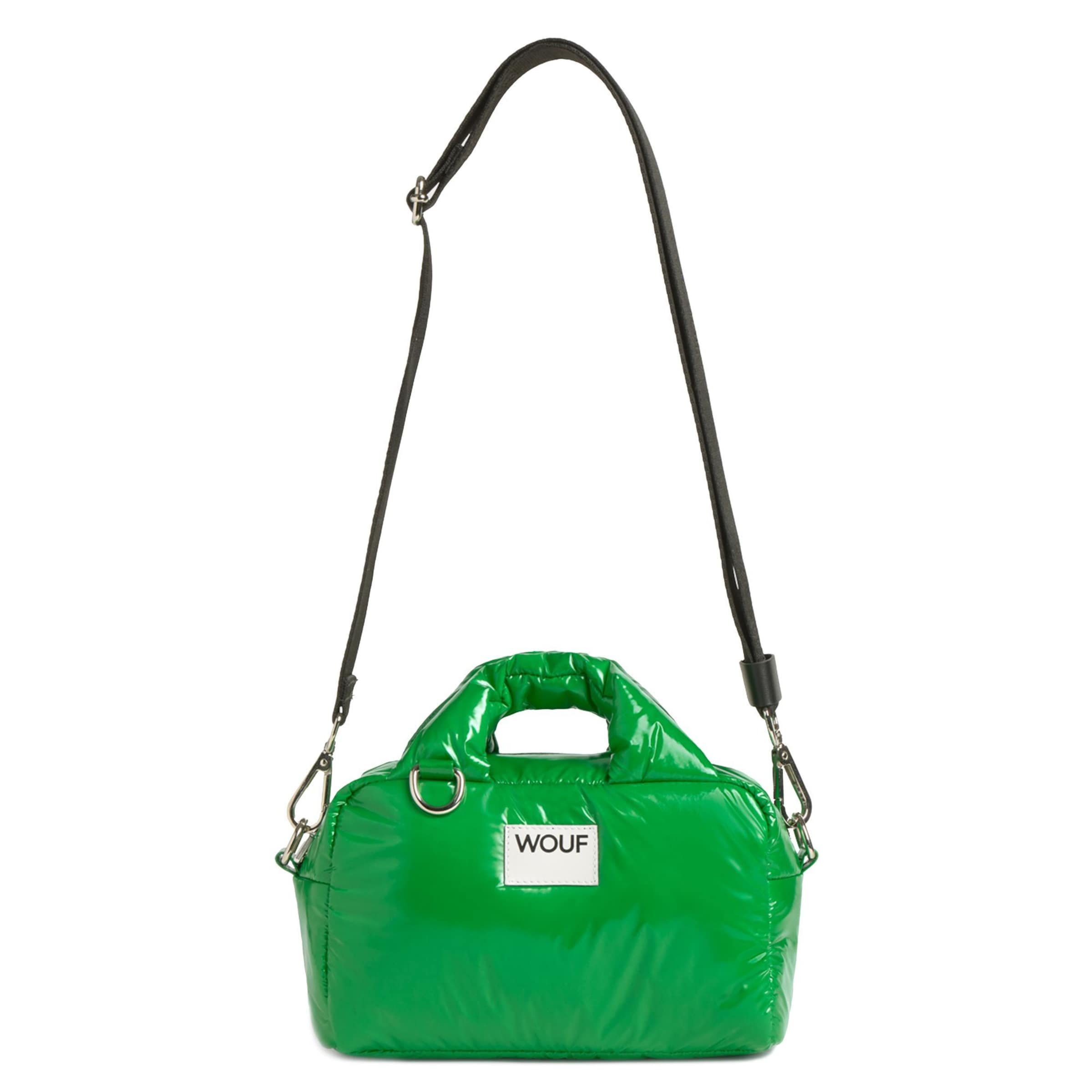 Wouf Handbag 'Glossy' in Green: front