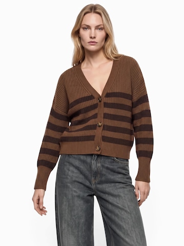 VERO MODA Kofta 'VMLEA' i brun: framsida