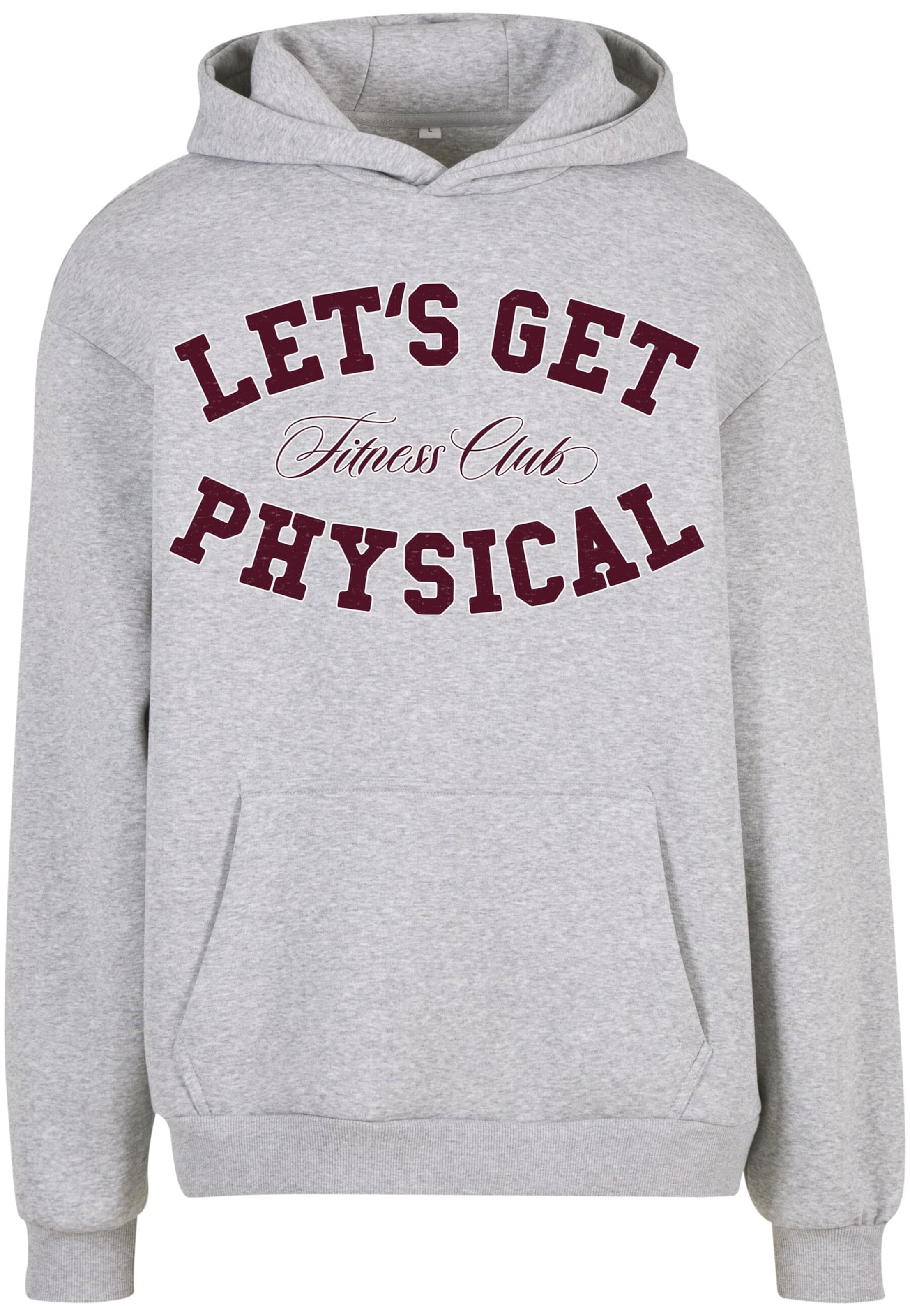 Mister Tee Mikina 'Let's Get Physical' – šedá: přední strana