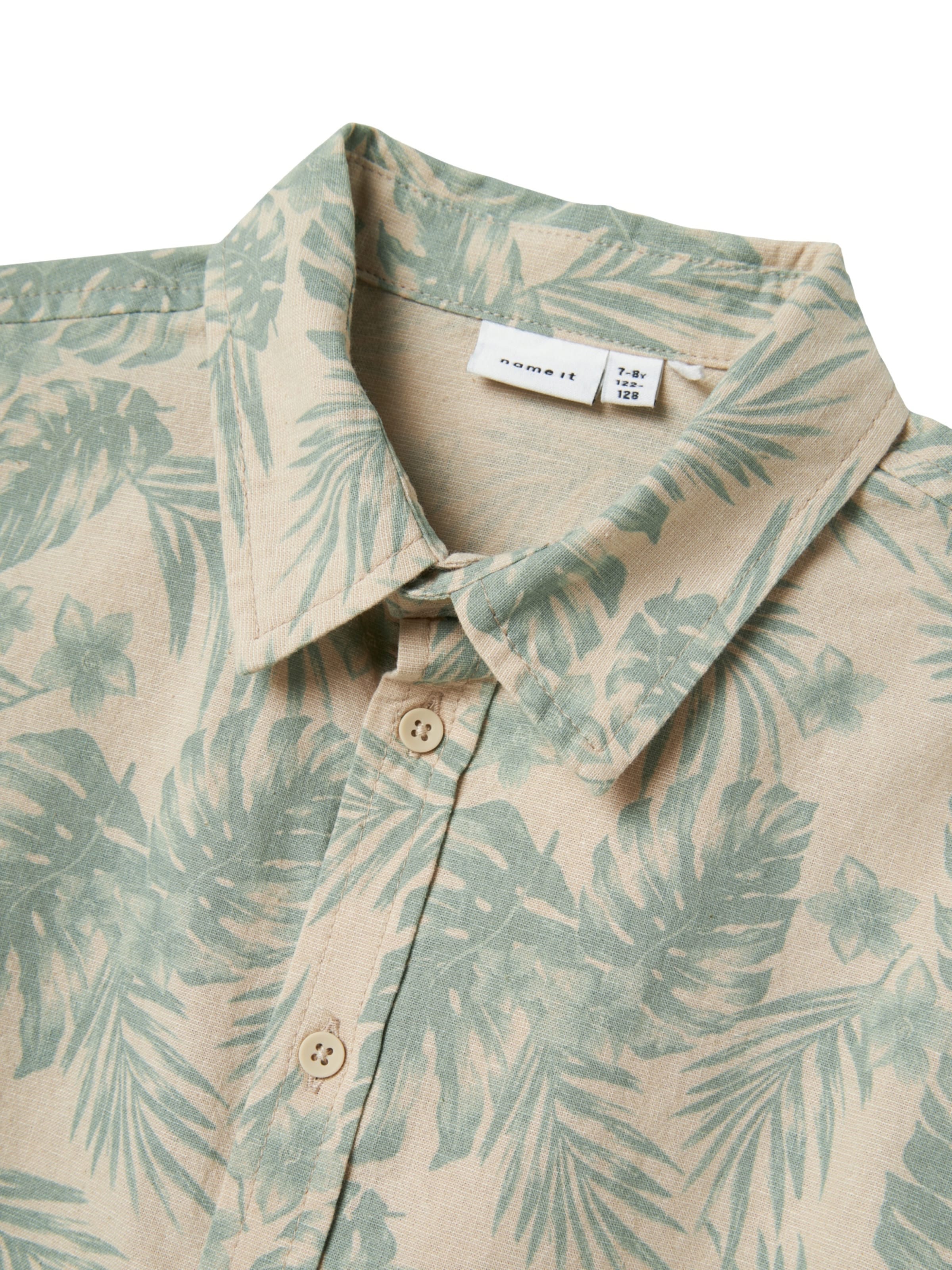 NAME IT - Regular Fit Camisa 'Hejon' em bege