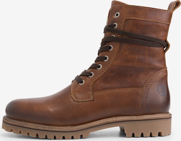 Travelin Lace-Up Boots 'Kvinlog' in Brown