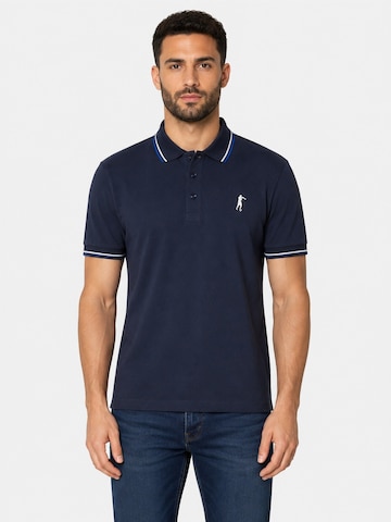 Boxeur des Rues Shirt 'Herren Poloshirt Boxeur des Rues aus Piqué-Baumwolle, Marineblau, Weiß-blaue Streifen' in Blue