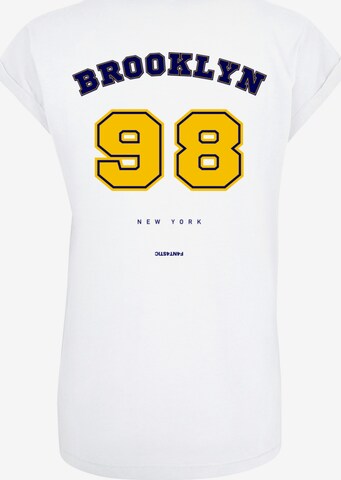 T-shirt 'Brooklyn 98 NY' F4NT4STIC en blanc : devant