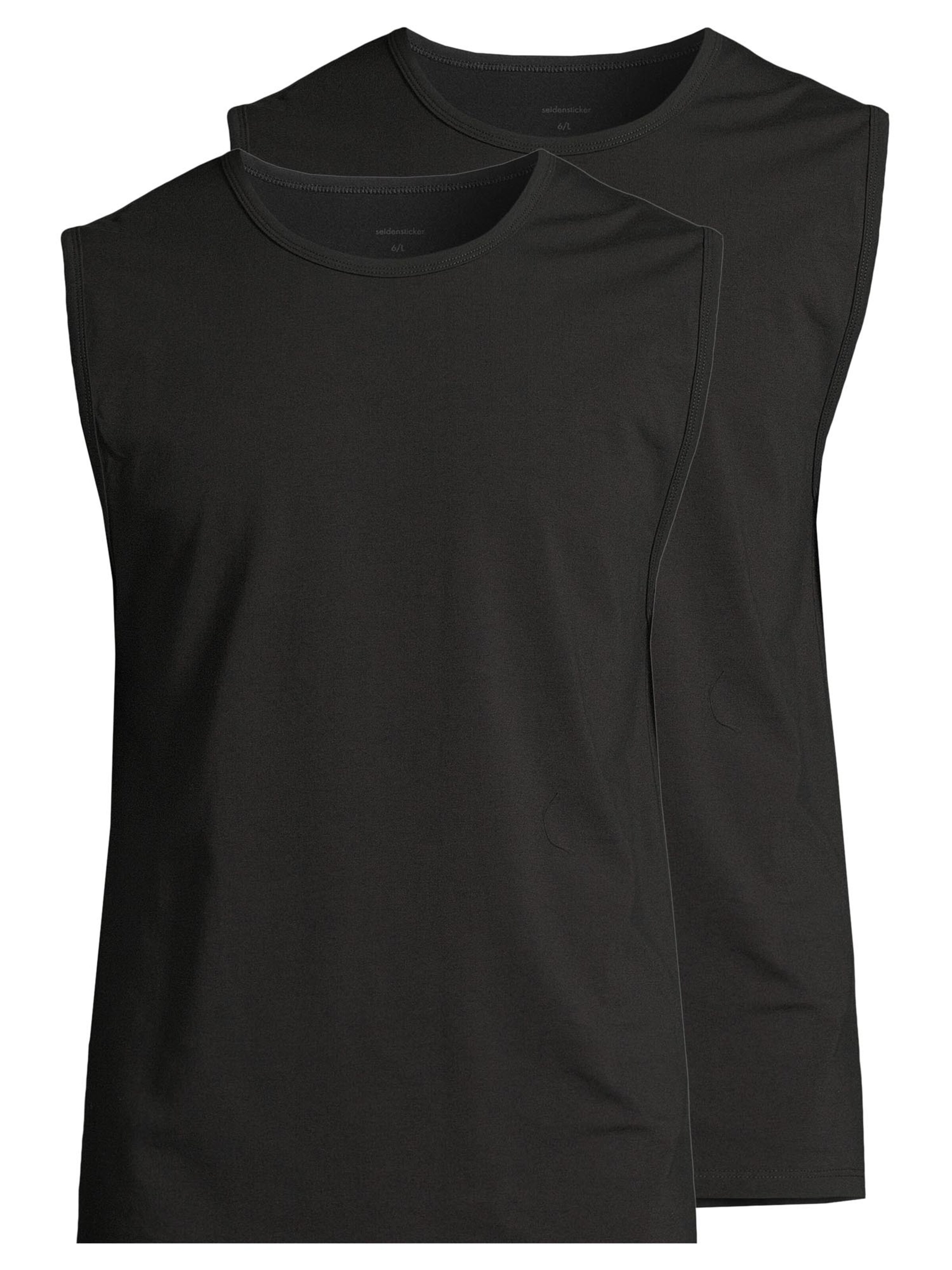 SEIDENSTICKER Undershirt 'Pur' in Black: front