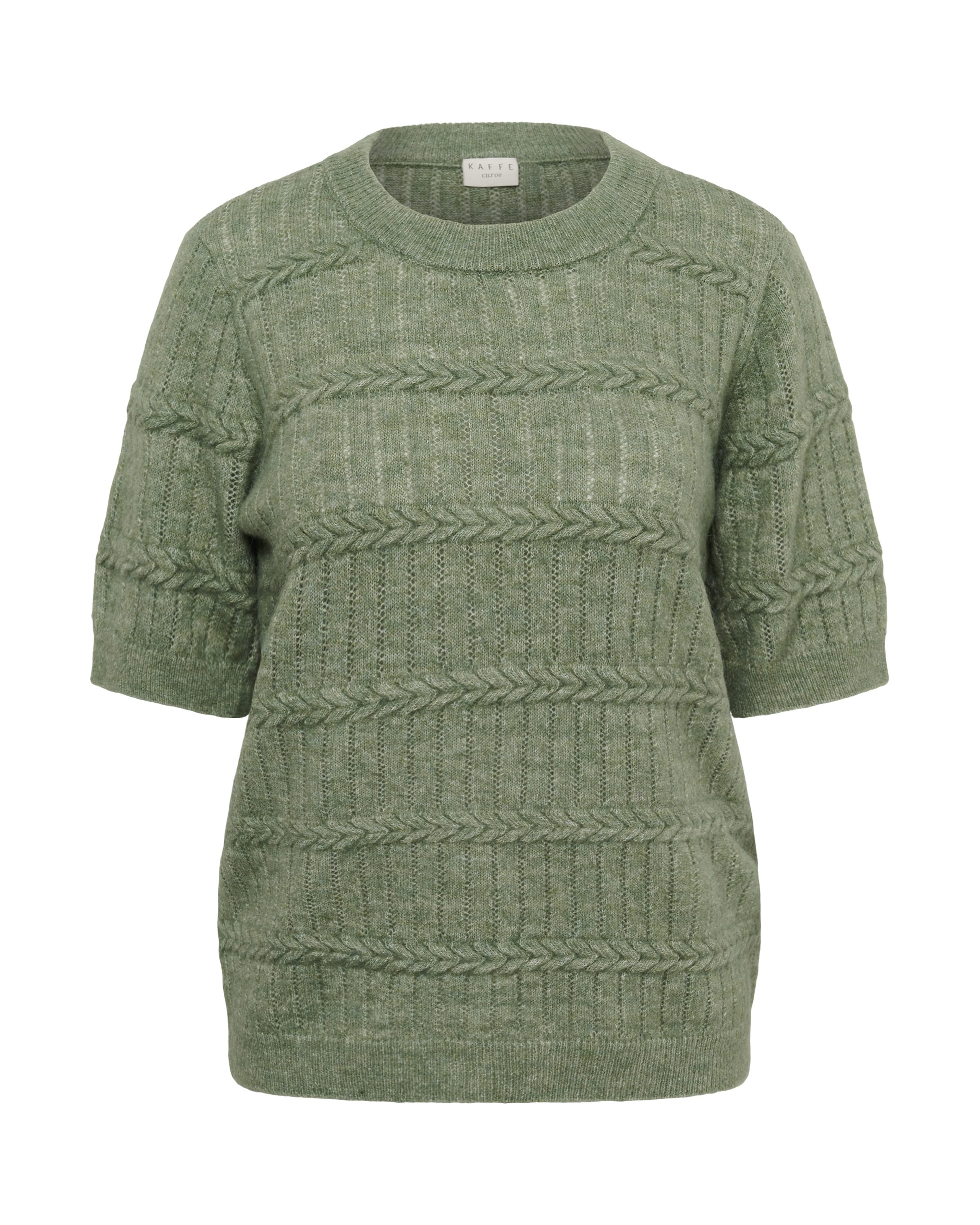 KAFFE CURVE Sweater 'KCminia' in Green: front