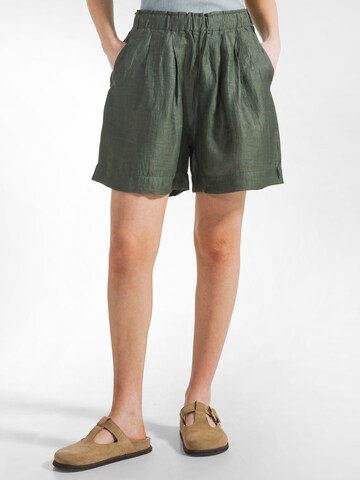 DEHA Wide leg Broek in Groen: voorkant