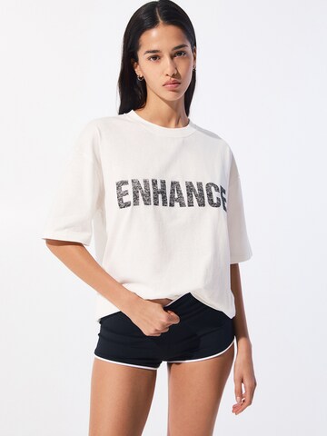 Pull&Bear Shirt in Wit: voorkant
