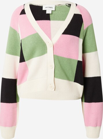 Monki Knit Cardigan in Mixed colors: front