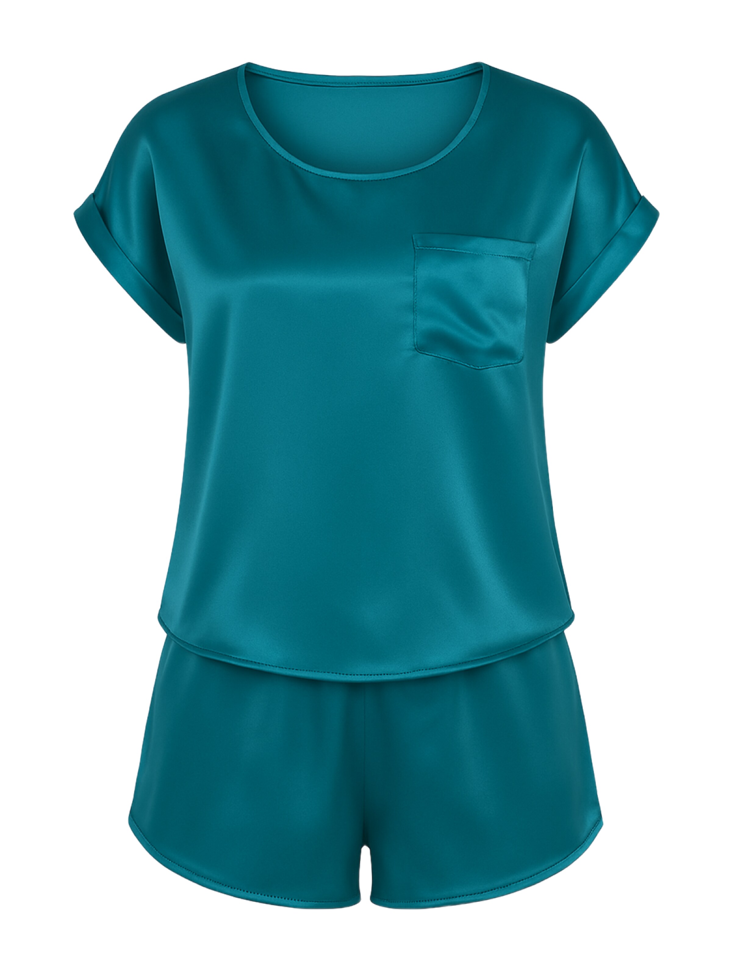 C&City Korte pyjama in Groen: voorkant