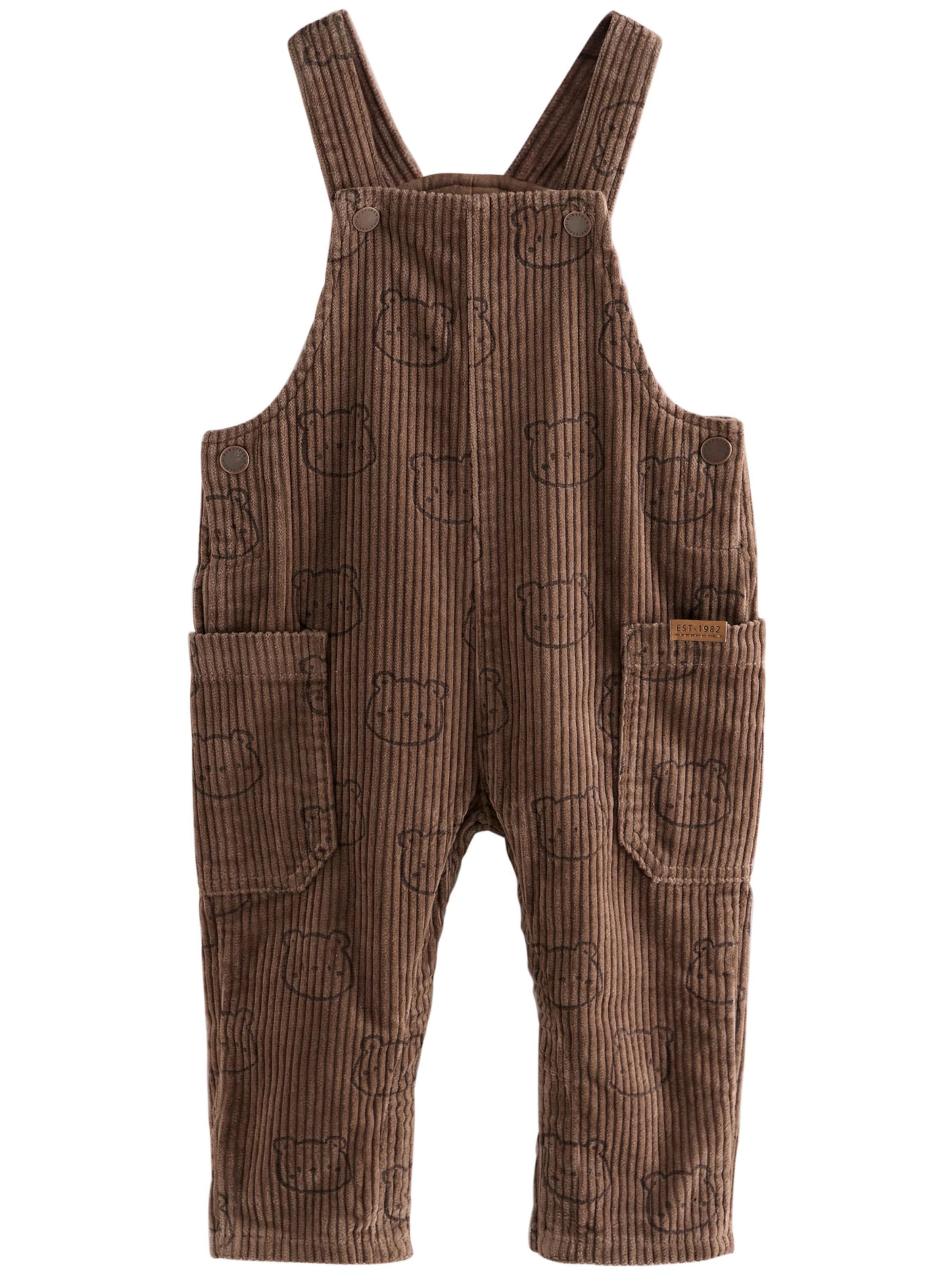 Next Normalny krój Ogrodniczki w kolorze brązowy: przód