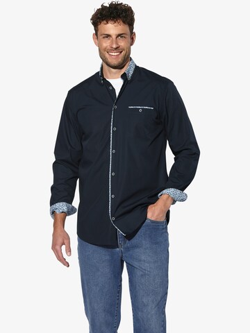 BABISTA Comfort fit Button Up Shirt ' Romantento ' in Blue: front