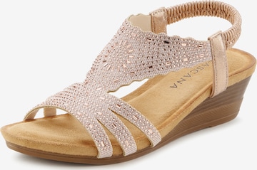 Sandales LASCANA en beige : devant