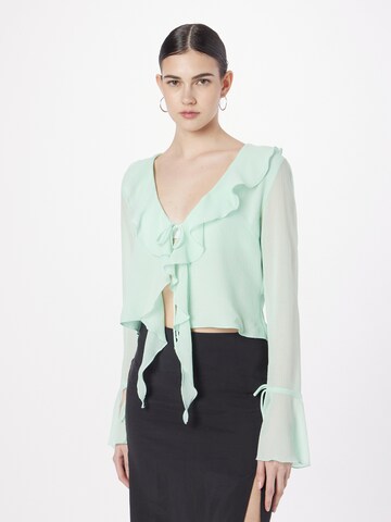 Camicia da donna 'Electra' di Gina Tricot in verde: frontale