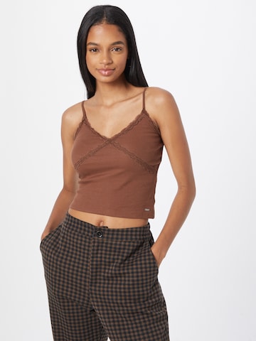 HOLLISTER Top in Brown: front