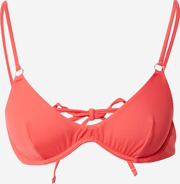 Balconnet Hauts de bikini WEEKDAY en rouge : devant