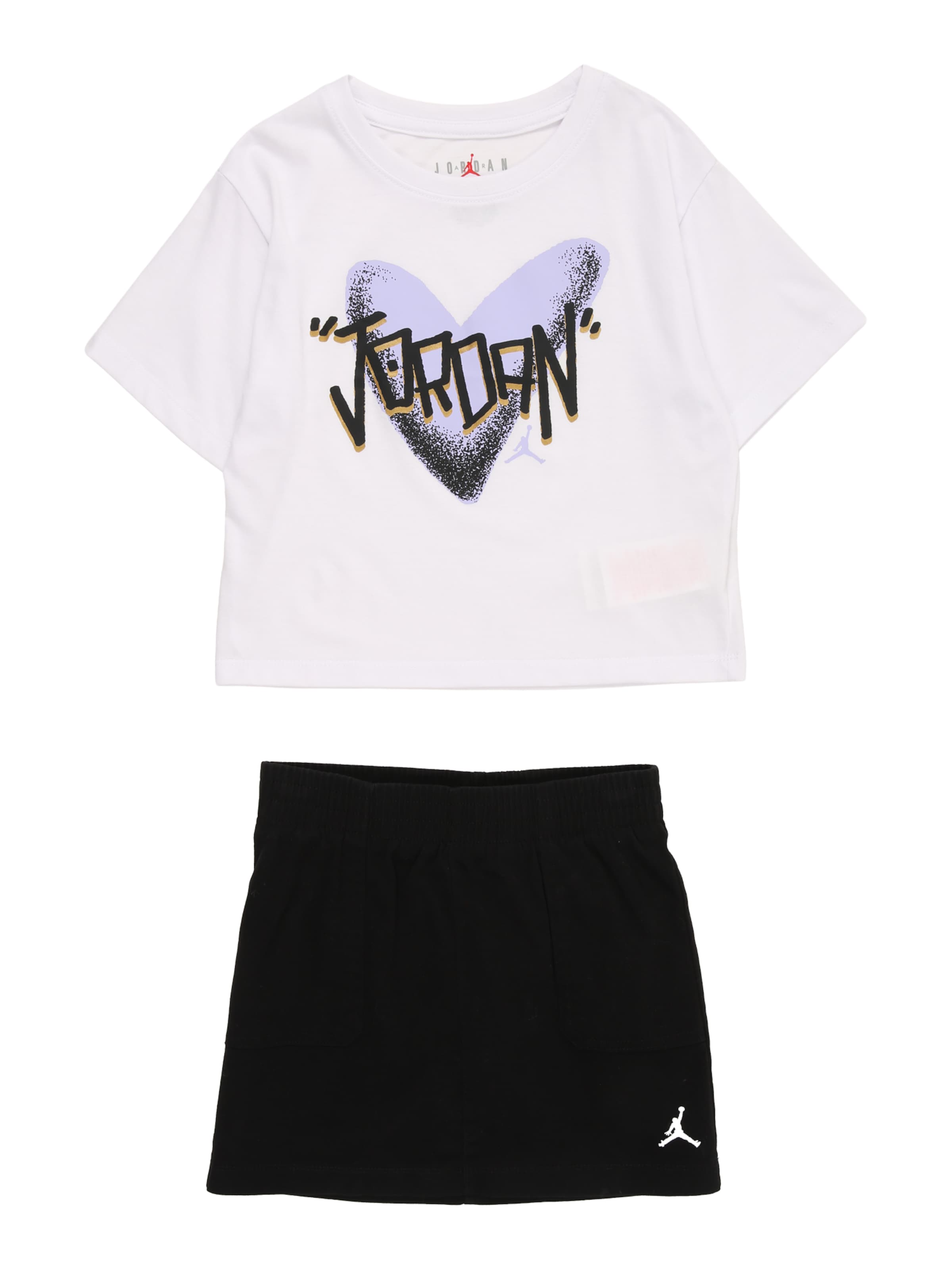 Jordan Set 'I HEART' - Čierna: predná strana