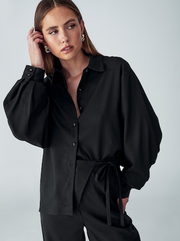 Willa Blouse 'Lagoon' in Zwart