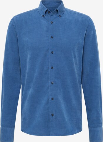 ETERNA Slim fit Overhemd in Blauw: voorkant