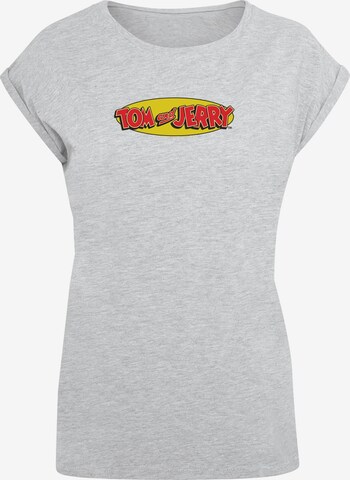 ABSOLUTE CULT T-Shirt 'Tom and Jerry - Inline' in Grau: predná strana