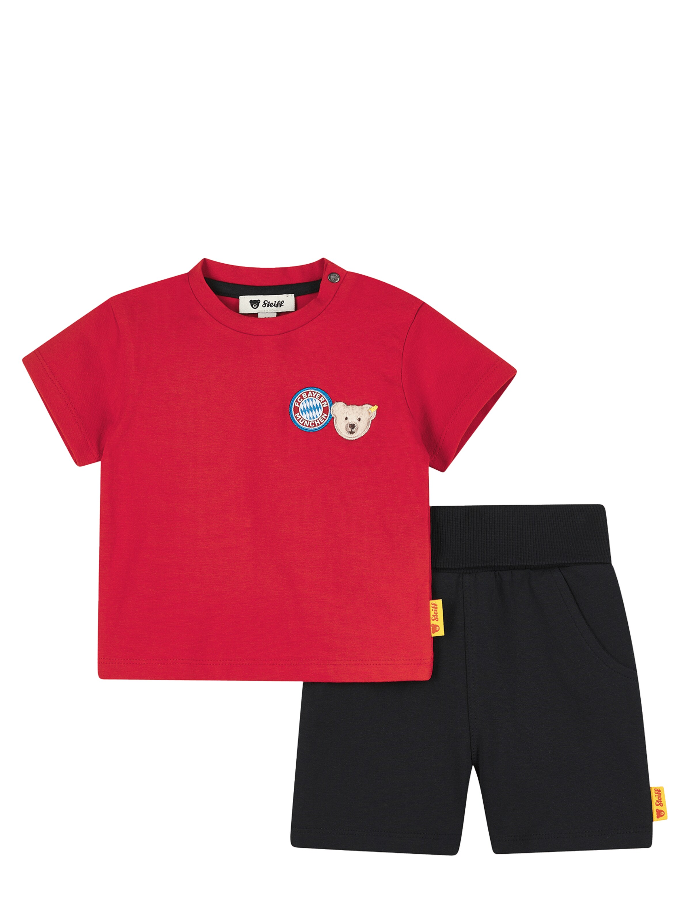 FC BAYERN MÜNCHEN FC Bayern T-Shirt und Hose 2er-Set in Rot: Vorderseite