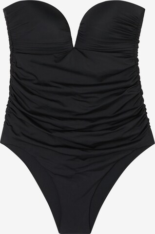 CALZEDONIA Bandeau Swimsuit in Black: front