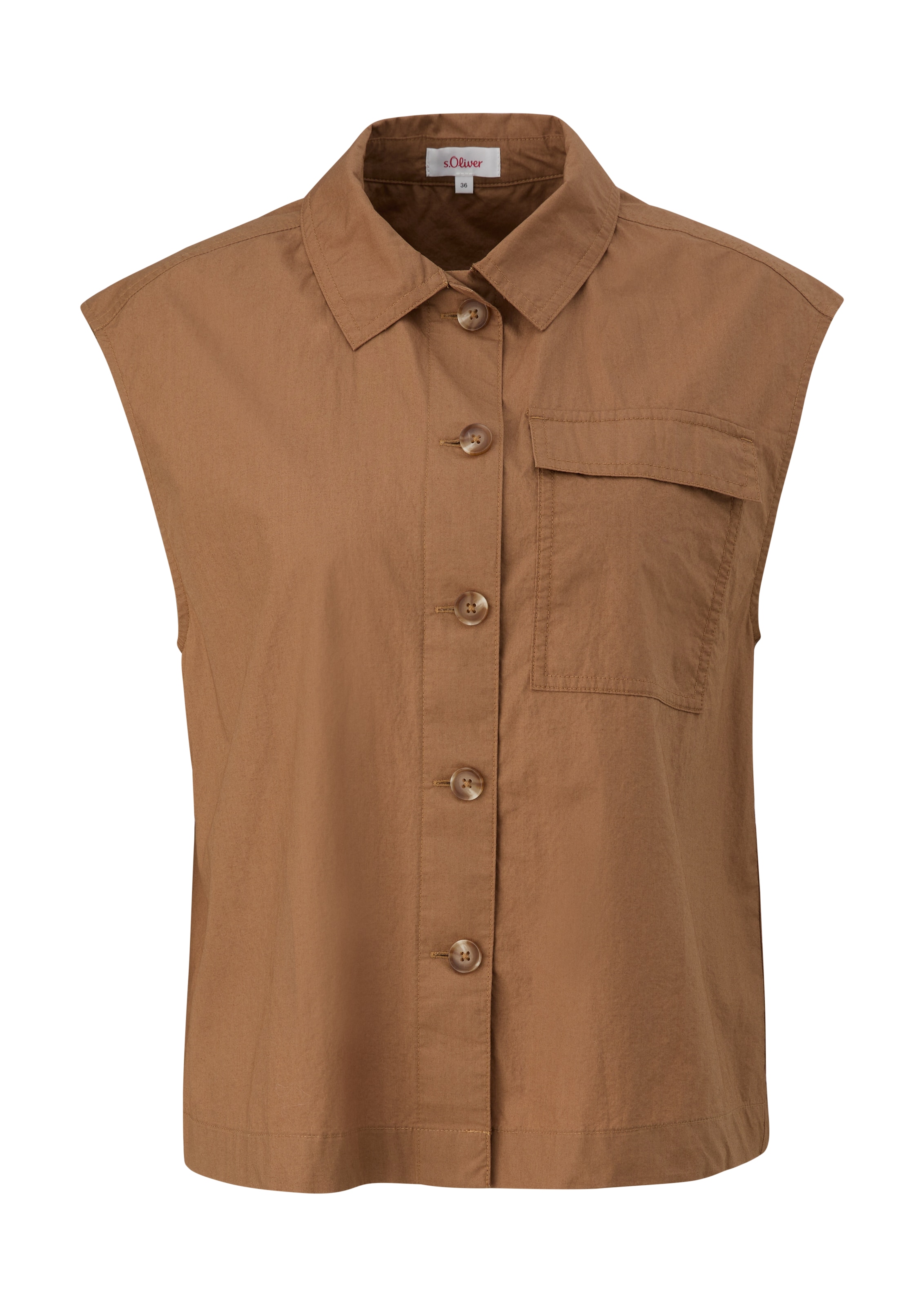 s.Oliver Bluse in Braun: Vorderseite